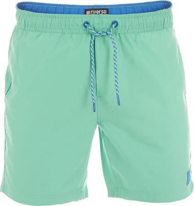 riverso Heren Short RIVDavid bequem Groen S Volwassenen Sneldrogende Zwemshort met Trekkoord