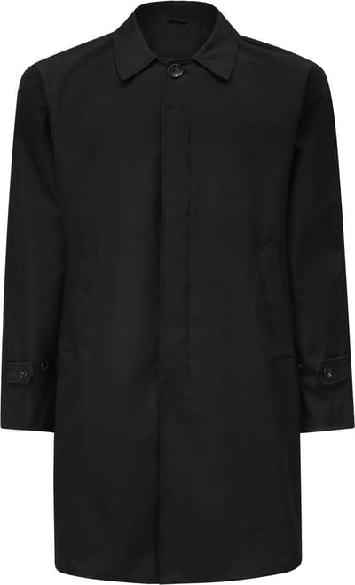 ALLTHEMEN Heren Trenchcoat Reverskraag Smart Casual - Strijkvrij - S