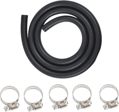 1m Fuel Stroke 10mm Inner Diemer Fuel Hose with 5pcs Hose Shells Fuel Line for Lawn Mower Car Tractor Small Engines - ShopVlot
