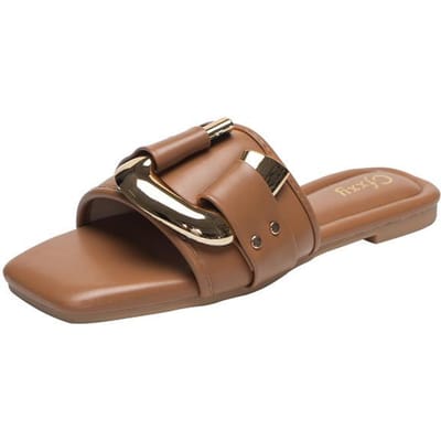 Dames Pantoffel Temperament Vierkante Fead U Gesp Sandalen Pantoffels Vrouwelijk Open Teen Mode Buiten Dames Schoenen Flats Vrije tijd 38 Chocola