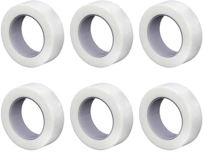 Dailygoods - Chirurgisch plakband - Microporeus - Ademend en sterk - Wit - Noodpleister - Geschikt voor gevoelige huid - 6 stuks