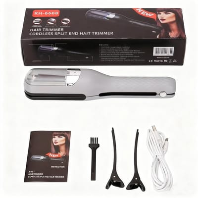 Haar kam - Split end trimmer - Draadloos - Split end trimmer - Haarpunten trimmer - Haar En Verzorging - Voor Gespleten Haarpunten - pluizig, droog, beschadigd, gebroken en krullend haar - Zilver