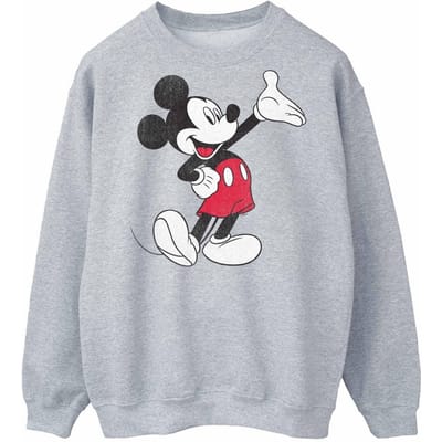 Disney Heren Traditioneel Golf Mickey Mouse Sweatshirt (Sportgrijs)