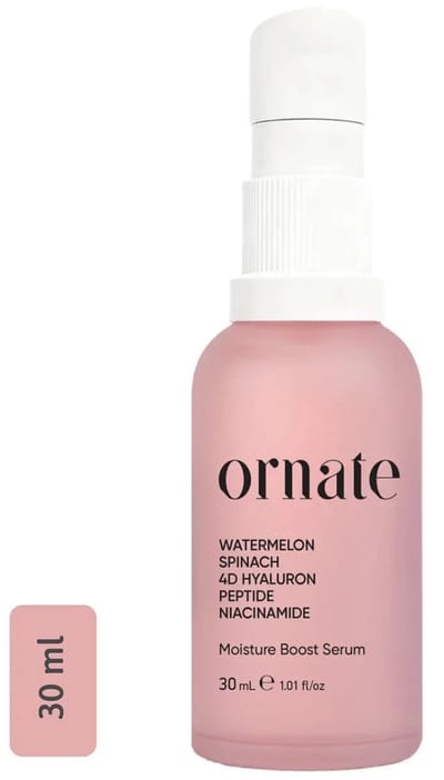 Ornate Moisture Boost Serum Watermelon & Spinach – 4D Hyaluron, Niacinamide & Peptide – Hydraterend Gezichtsserum – 30 ml