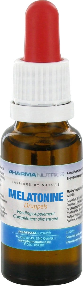 MELATONINE DRUPPELS 20 ML - Pharmanutrics - Slaap- Jetlag - Bioritme // Natuurlijk // Voedingssupplement // Hypo-allergeen