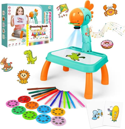 DYNA® Tekenprojector - Tekenprojector Kinderen - Kinder Tekenprojector - Veelkleurig - 30cm x 25cm x 10cm