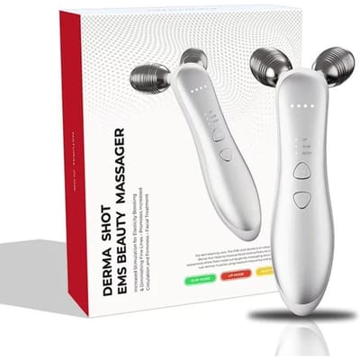 NIEUW EMS Gezichtsliftmachine Gezichtsmassager Microstroomroller Huidverstrakking Verjonging Dubbele Kin Verwijdering Schoonheidsapparaat white