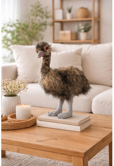 Semo Pluche emoe/struisvogel knuffel - 38 cm - Loopvogel dierenknuffels - knuffeldieren - voor kinderen