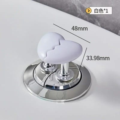 Hartvorm Toilet Presser Liefde Toilet Drukknop Badkamer Watertank Knoppen Drukschakelaar Badkamer Decor Nagelbeschermer wit