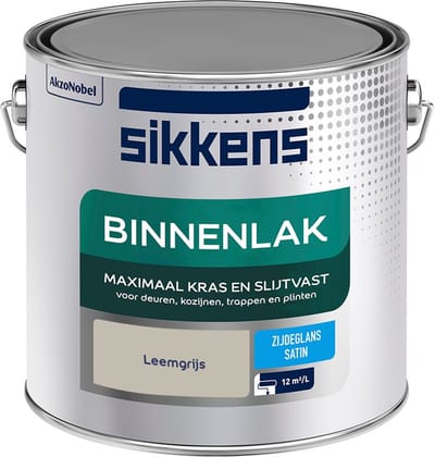 Sikkens - Binnenlak Zijdeglans - Leemgrijs - Mengverf - 2,5 L