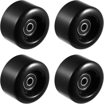 Dubbele Rij Wielen - Rolschaats Wielen - Rolschaatsen - Hoogelastisch PU - 5.8X3.3CM - Zwart