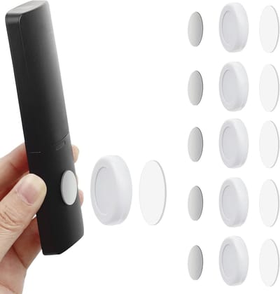 Magnetische afstandsbediening houder voor wandmontage zonder boren - Oplader en organizer voor thuis, kantoor en school - Sterke magneten, 5 stuks, wit