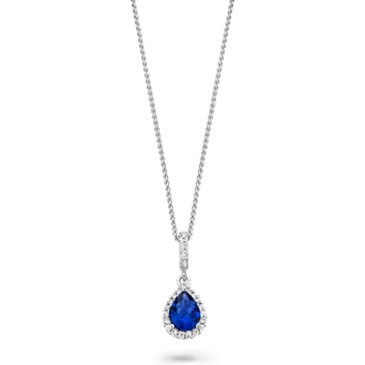 Orphelia ZH-7226/SA - CHAIN WITH PENDANT AND COLORED DROP ZIRCONIUM - 925 silver - cubic zirkonia - 45 cm