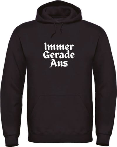 Immer gerade aus wintersport hoodie Zwart XXL - soBAD. | Foute apres ski outfit | kleding | verkleedkleren | wintersporttruien | wintersport dames en heren