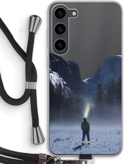 Case Company® - Hoesje met koord geschikt voor Samsung Galaxy S23 Plus hoesje met Koord - Wanderlust - Telefoonhoesje met Zwart Koord - Bescherming aan alle Kanten en Over de Schermrand