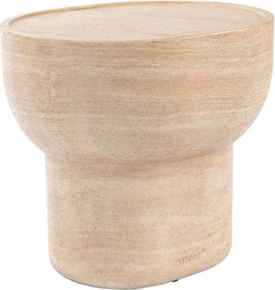 Zuiver Noble Pill Bijzettafel Ovaal 50x42 cm Beige