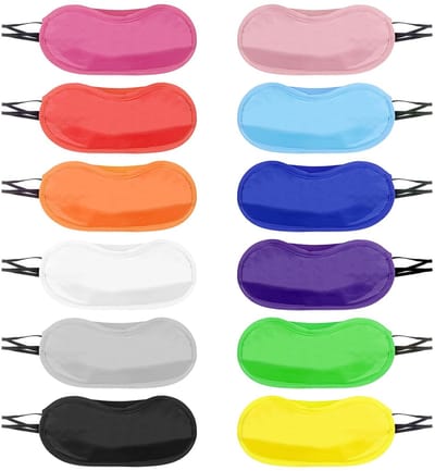 Dailygoods- Slaapmasker Lichtblokkerend - Oogmasker Met Neuskussen - Verstelbare Elastische Riemen - 12 Stuks - Geschikt Voor Kinderen - Wasmachinebestendig