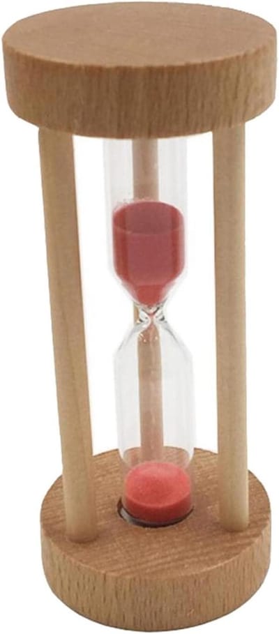 Zandloper Timer - Zandklok - Koken en Spel - Houten Frame - 98 cm - Rood