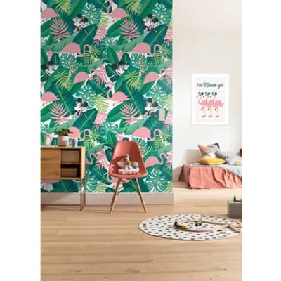 Fotobehang - Minnie Mouse Tropical 200x280cm - Vliesbehang