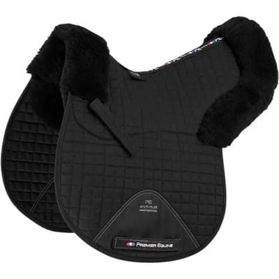 Geïntegreerd synthetisch schapenvacht zadeldek Premier Equine GP/Jump Numnah