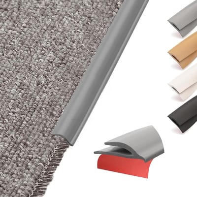 Zelfklevende Overgangsprofiel PVC Flexibel voor Tapijt, Tegel, Laminaat en Vinyl - Op Maat Knippend