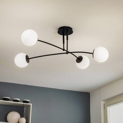 EMIBIG LIGHTING Pregos 4 plafondlamp in zwart, 4-lamps