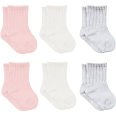 Bistyle Baby Grip Enkelsokken 6 Paar | Sokken van biologisch katoen voor pasgeborenen, baby's en peuters | Enkelsokken voor jongens en meisjes