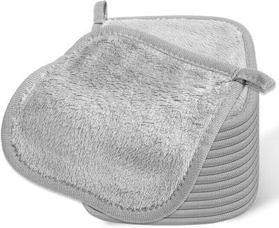 Set van 16 Herbruikbare Microvezel Make-up Verwijderdoekjes, Wasbare Pads van 16x17cm voor Dagelijks Gebruik en Reizen, Ideaal voor Gevoelige Huid en Milieuvriendelijk Gebruik