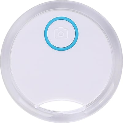 Traceur GPS sans fil pour animaux de compagnie, clés, sacs, portefeuilles, contrôle par application, localisateur d'articles, Compatible avec l'obturateur Selfie blanc
