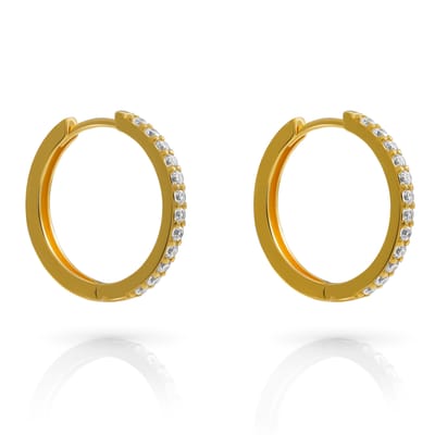 Orphelia 'Fay' Dames 925 Sterling Zilveren Creolen - Goud ZO-7557/G