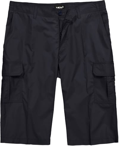 Men Plus - Heren - Cargo-capri UV- muggenschild elastische tailleband - Navy blauw - Maat L