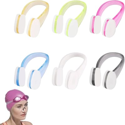 Neusclips voor zwemmen - 6 stuks - Neusknijper - Antislip Neusklem - Universele neusklem - Antislip neusclips - Neusclips voor kinderen - Neusclips voor volwassenen en kinderen - Unisex - Geschikt voor freedivers en beginners