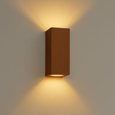 KS Verlichting - wandlamp - Geo - corten - roest - GU10 - up - down - buitenlamp - modern - vierkant - strak
