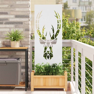 vidaXL - Tuin - Privacy - Scherm - Wit - 50 - x - 140 - cm - Koudgewalst - staal
