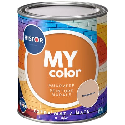 Histor MY Color Muurverf Extra Mat - Reinigbaar - Extra Dekkend - 1L - Transcend - Beige