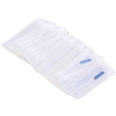 50 stuks Snel Kleurende Permanente Make-up Wenkbrauw Tattoo Naald Microblading Blade Naald 0.2mm 18U Pinnen