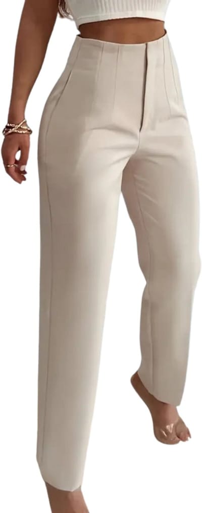 Livano Pantalon Dames - Chino - Golfbroek - Nette Broek - Met Elastische Tailleband - Volwassenen - Abrikoos - XS