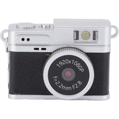 Vintage Camera met Sleutelhanger HD 1080P Video-opname Compacte Digitale Camera Ketting Accessoire zwart