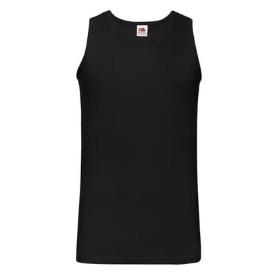 Fruit of the Loom Unisex Adult Valueweight Athletic Tank Top (Zwart)