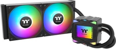 Thermaltake LA240 ARGB Sync - AIO-Vloeistofkoeler - 2x120mm PWM Ventilator - 600-2500 RPM - Zwart