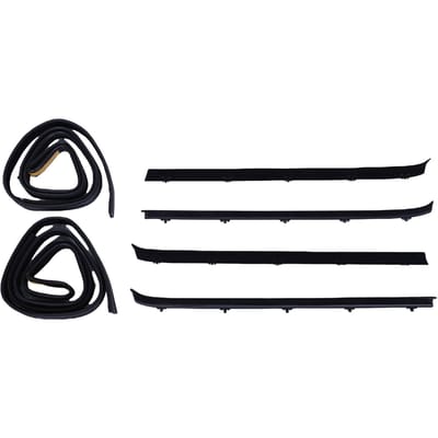 Kit de joint d'étanchéité pour fenêtre de porte avant 15569071 Balai Feutre Garniture Joint Joint de glissière Remplacement pour C1500 C2500 C3500 black