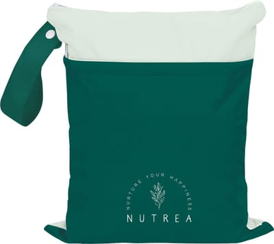 Nutrea – Wetbag – Luierzak – Waterdichte opbergtas – Twee vakken Met ophanglus – Large