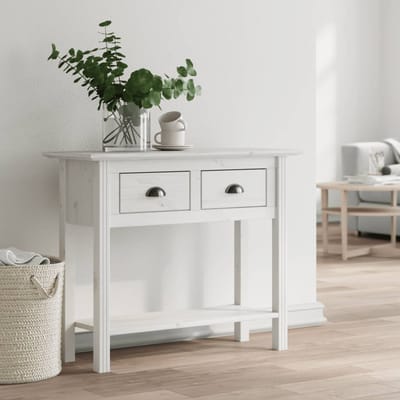 vidaXL - Wandtafel - BODO - 91x35x74 - cm - massief - grenenhout - wit