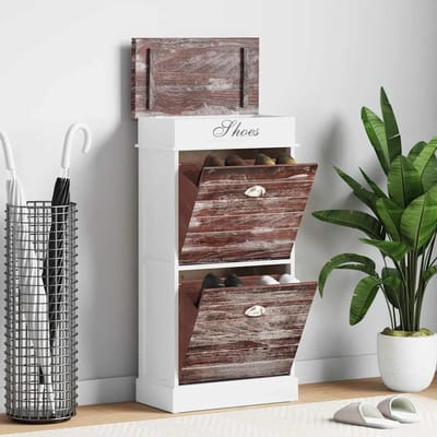 vidaXL - Schoenenkast - 50x28x98 - cm - paulowniahout - bruin