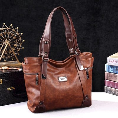 Damestas met grote capaciteit in Europese en Amerikaanse stijl, nieuw voor de vroege lente, eenvoudig en modieus, crossbodytas, eenvoudige casual schoudertas brown