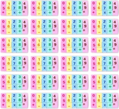 Kleine Gummen - Schattige Schrijfwaren - Wiskunde Leren - Educatieve Ontwerpen - 8x5x1cm - Digitaal