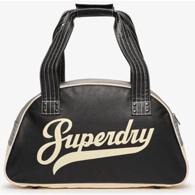 Superdry Retro Alumni Bowling Bag Handtas black/grey/cream