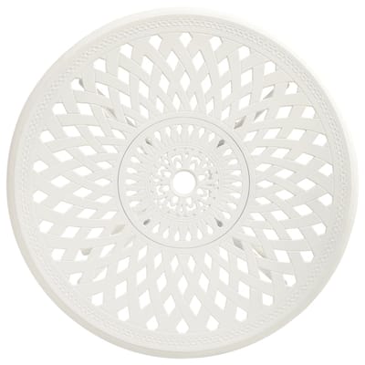 vidaXL - Tuintafel - 78x78x72 - cm - gietaluminium - wit