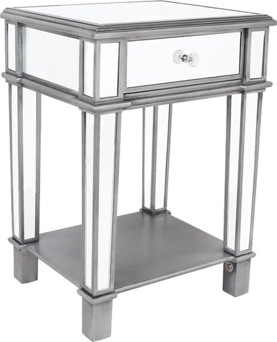 SteeFly® Luxe nachtkastje - Stijlvolle spiegelkast - Elegante bijzettafel - Modern design - Opbergruimte - 64 x 45 x 38cm