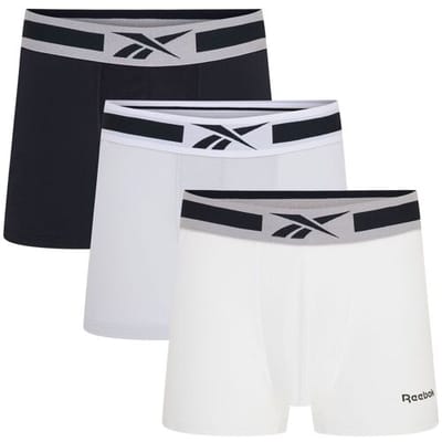 Reebok RBK Sportboxershorts MED HINLO - grijs/wit/zwart - S